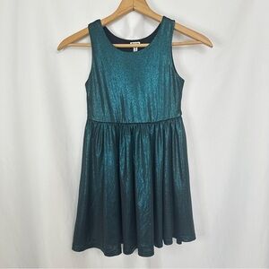 RUUM American Kids Wear Girls‎ Dress Medium 10 Shimmery Sleeveless Teal